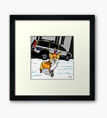 Fox n cops Framed Print