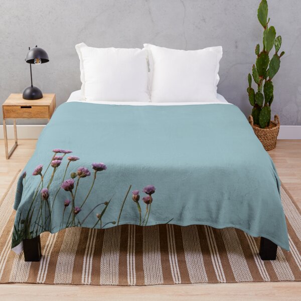 Item preview, Armeria maritima against sea background in Etretat, Normandy designed and sold by Rrrainbow.