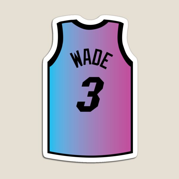 Dwyane Wade 'D Wade' Nickname Jersey - Miami Heat - Nba - Magnet