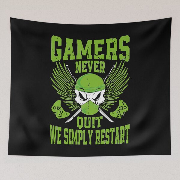 Item preview, Gamers Never Quit We Simply Restart designed and sold by YAHIA-14.