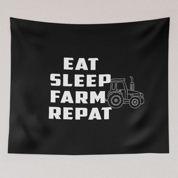 Item preview,  eat sleep farm repeat shirt designed and sold by oussimakh.