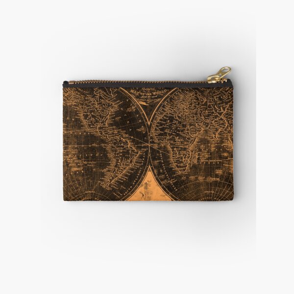 Item preview, World Map (1811) Black & Light Brown designed and sold by BravuraMedia.