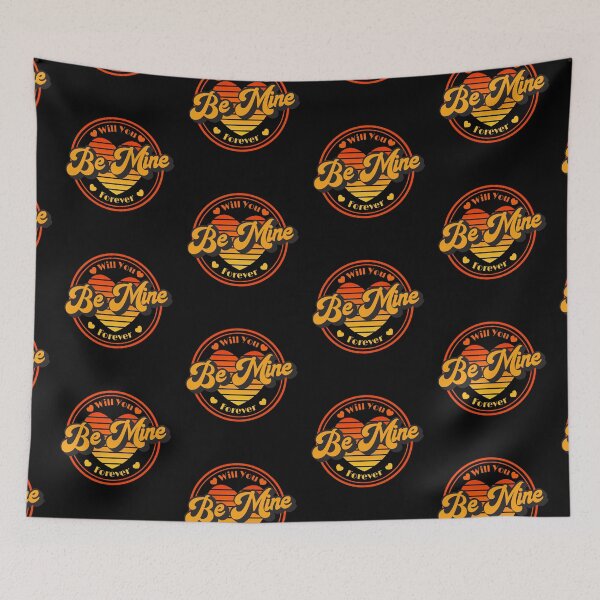 Item preview, Will You Be Mine Forever | Valentines Day Retro Sunset Heart designed and sold by InkItStudio.