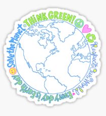 Think Green World Sticker