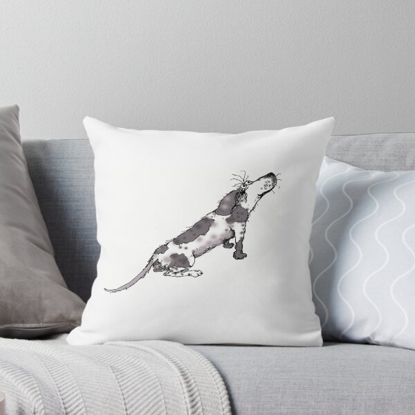 Item preview, "Mans best friend", Grey and white spotty dog. designed and sold by Mary Taylor.