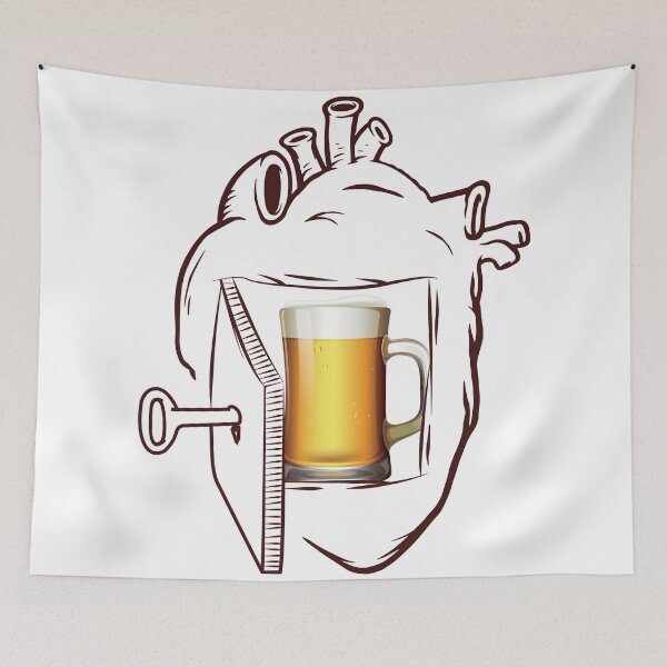 Item preview, Beer In My Heart designed and sold by foodisthekey.