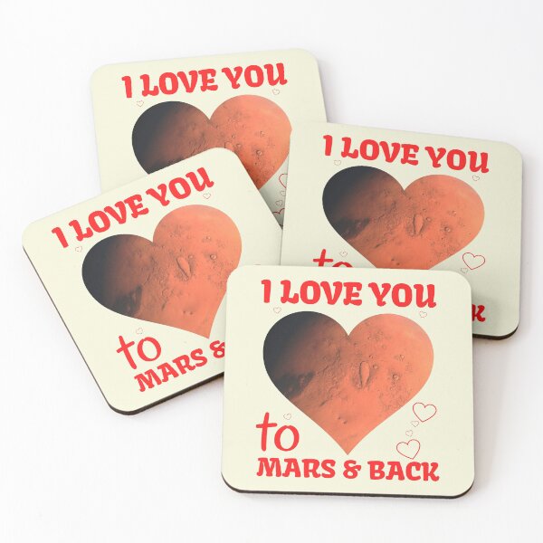 Item preview, I love you to Mars and back - Mars heart design - white background designed and sold by DrawingBoard.