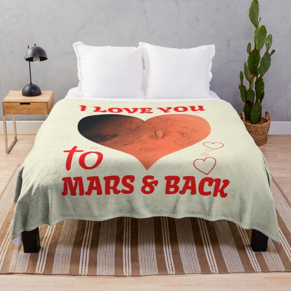 Item preview, I love you to Mars and back - Mars heart design - white background designed and sold by DrawingBoard.