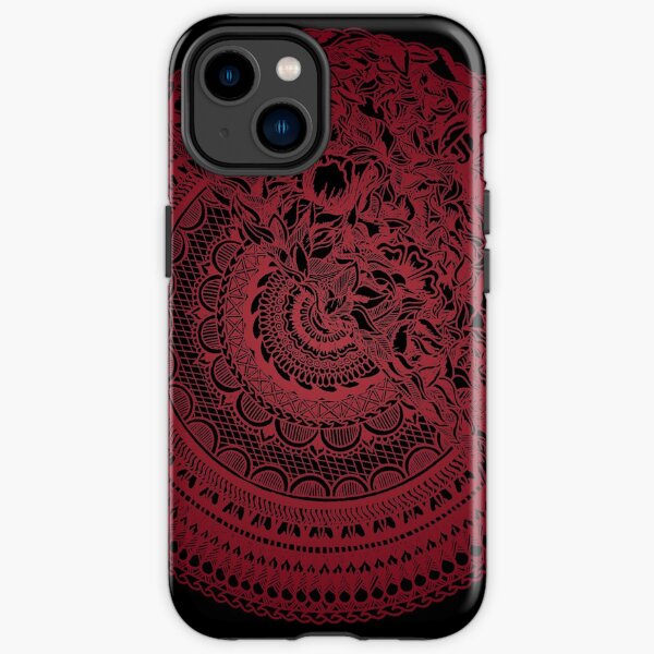 50Floral Mandala | Cherry Red by SimmyGhatt iPhone Tough Case
