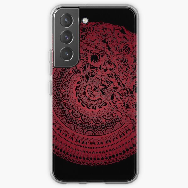 50Floral Mandala | Cherry Red by SimmyGhatt Samsung Galaxy Soft Case