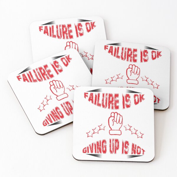 Item preview, FAILURE IS OK GIVING UP IS NOT T-SHIRT  designed and sold by delpro.
