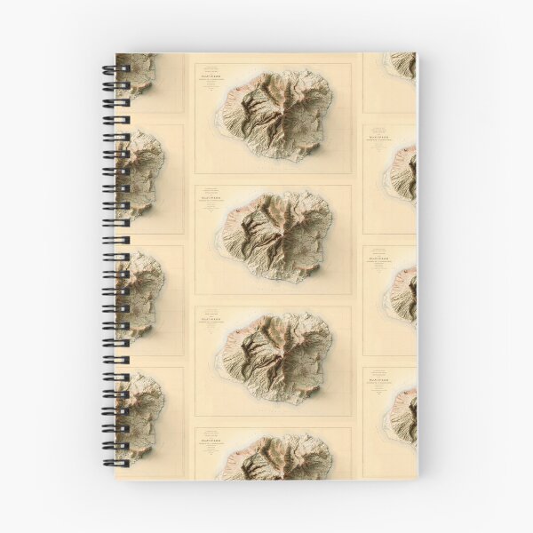 Item preview, 1912 Kauai, Hawaii Relief Map 3D digitally-rendered designed and sold by ThinkAboutMaps.