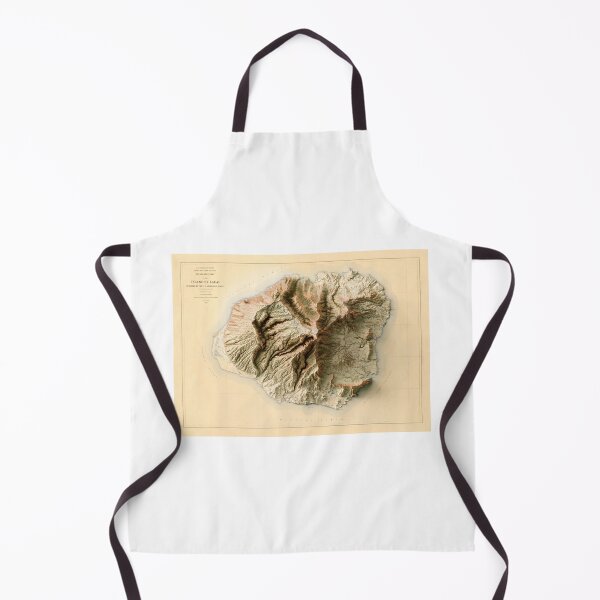 Item preview, 1912 Kauai, Hawaii Relief Map 3D digitally-rendered designed and sold by ThinkAboutMaps.