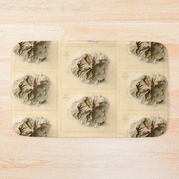 Item preview, 1912 Kauai, Hawaii Relief Map 3D digitally-rendered designed and sold by ThinkAboutMaps.