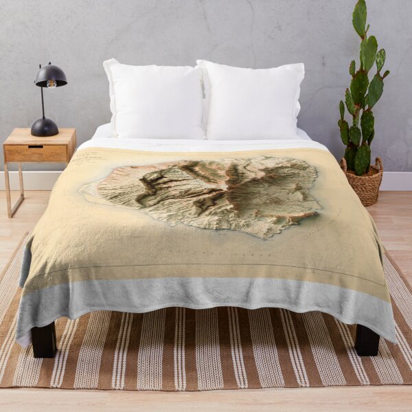 Item preview, 1912 Kauai, Hawaii Relief Map 3D digitally-rendered designed and sold by ThinkAboutMaps.