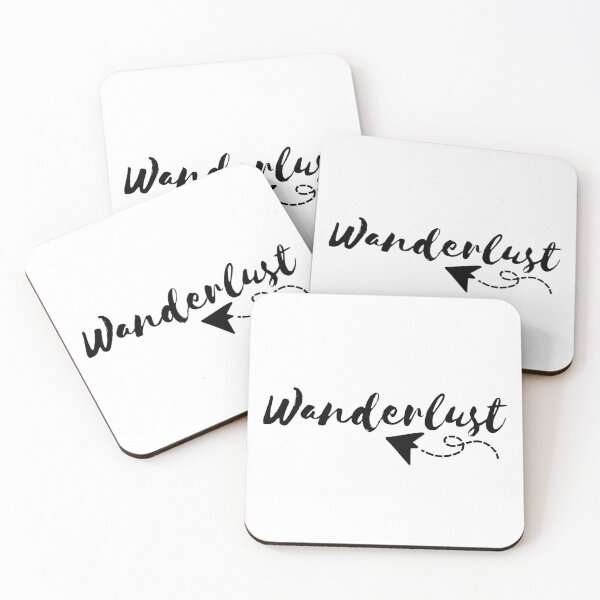 Item preview, Wanderlust text in black designed and sold by printhappy.