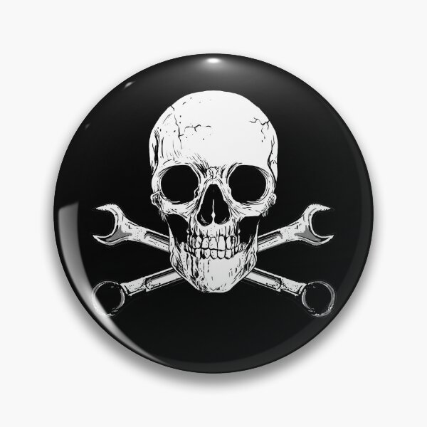 Item preview, Skull & Spanners - Isle of Man TT Motorbike Biker - Racing Mechanic Skull designed and sold by Creative  Tagging.