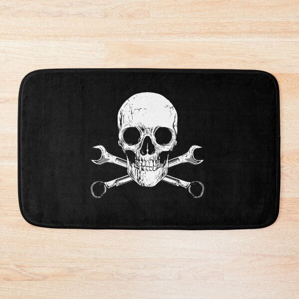 Item preview, Skull & Spanners - Isle of Man TT Motorbike Biker - Racing Mechanic Skull designed and sold by Creative  Tagging.