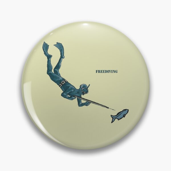 Item preview, Underwater Freediving Spearfishing Diver with Fish designed and sold by urmaddad.