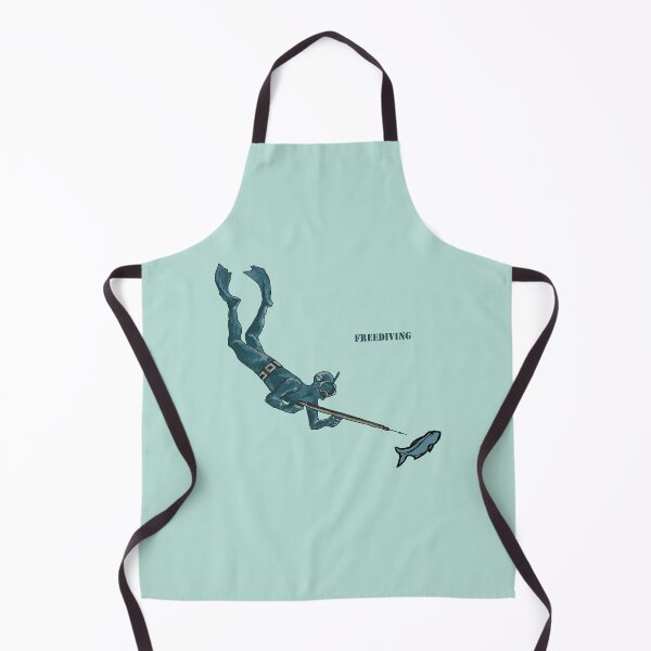 Item preview, Underwater Freediving Spearfishing Diver with Fish designed and sold by urmaddad.