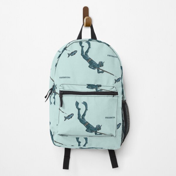 Item preview, Underwater Freediving Spearfishing Diver with Fish designed and sold by urmaddad.
