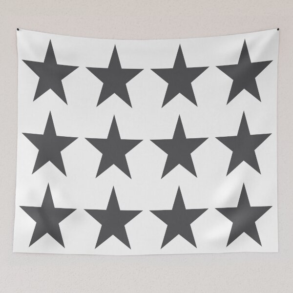 Item preview, Large CHARCOAL GREY and WHITE STARS  designed and sold by RachelMacht.