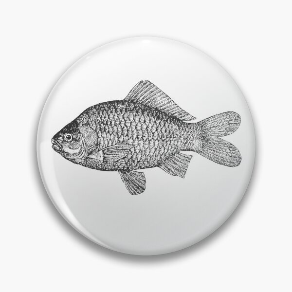 Item preview, Gráficos Aguafuerte Pescado Vintage Ilustración Crucian designed and sold by Ankerd.