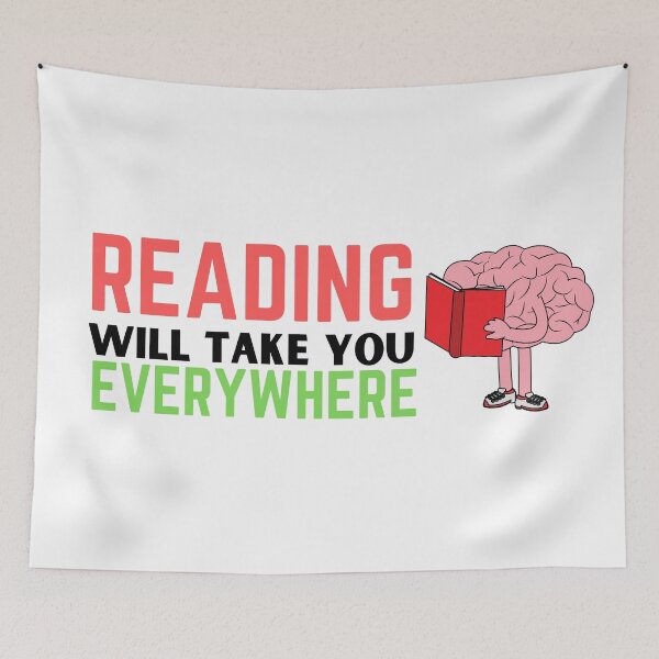 Item preview, Reading will take you everywhere funny reading quotes designed and sold by OneTimeEngineer.