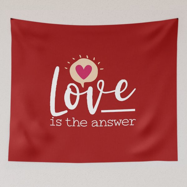 Item preview, love is the answer ,funny gift ,gifts idea ,gift for her ,gift for him, love, for girl ,for boy, for kids designed and sold by yassiny.