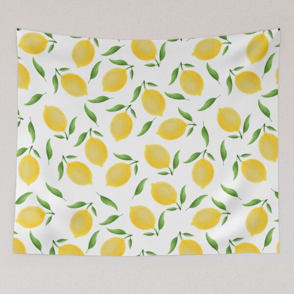 Item preview, Bright yellow lemon pattern   designed and sold by nadiahaq.