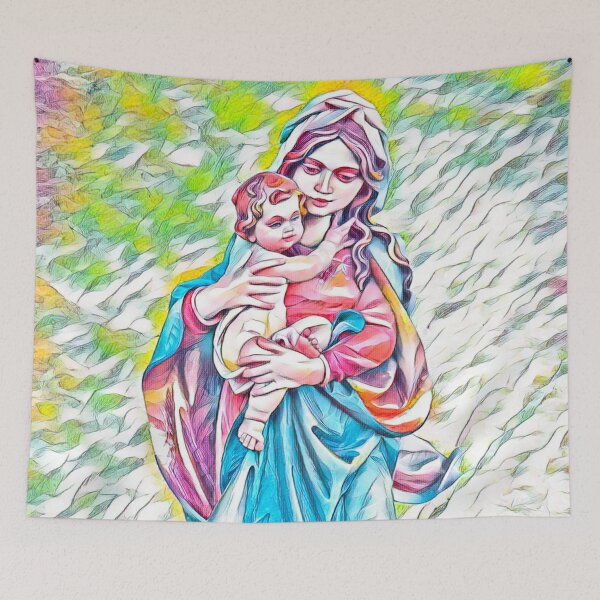 Item preview, Mary and Child Jesus designed and sold by Cute Designs Shop.