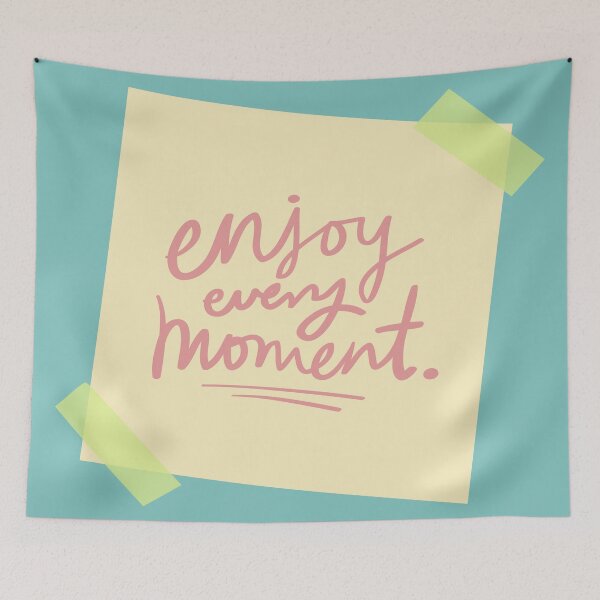 Item preview, enjoy every moment note designed and sold by nashiblossomart.
