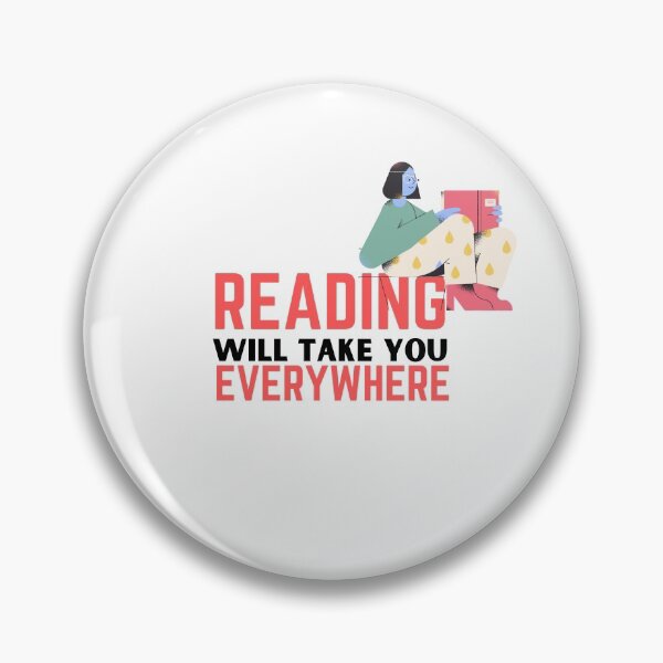Item preview, Reading will take you everywhere funny reading quotes designed and sold by OneTimeEngineer.