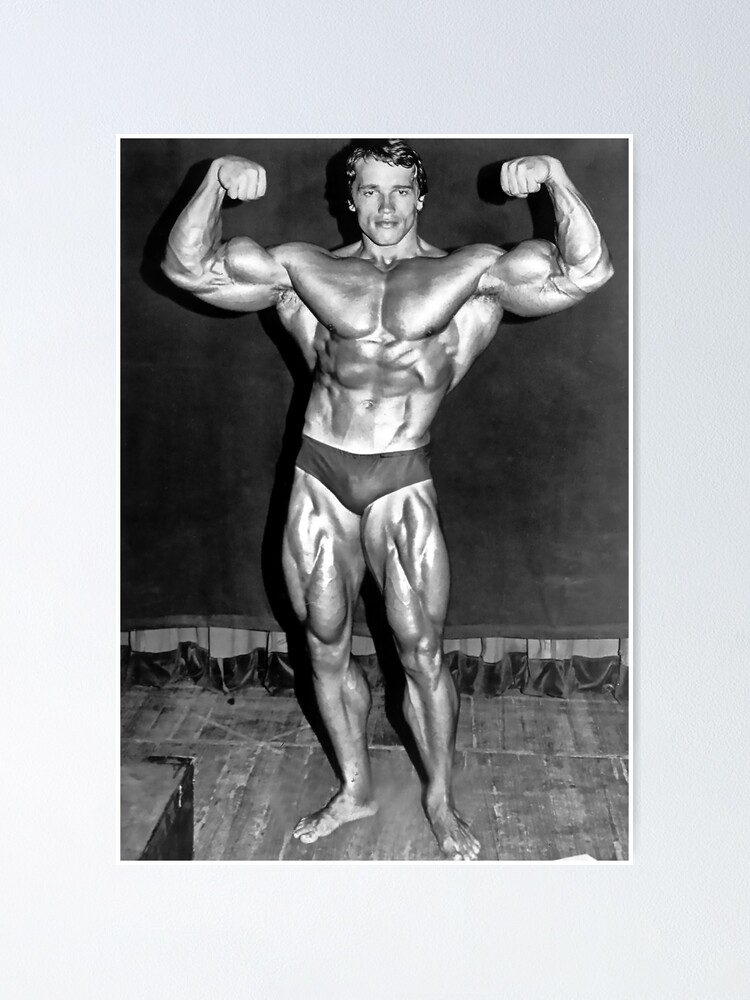 Professional bodybuilder Arnold Schwarzenegger posing at the top of... News  Photo - Getty Images