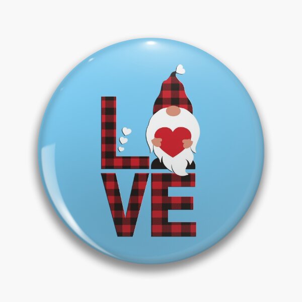 Item preview, Buffalo Plaid Love Gnome designed and sold by mlnana.