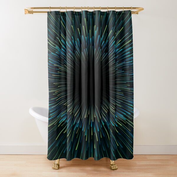 GREDIENT GREEN SPEED LIGHT Shower Curtain