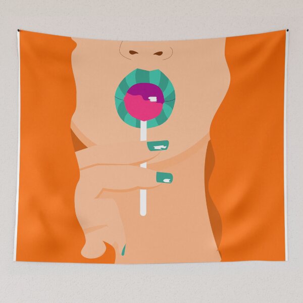 Item preview, Red Hair Pop Art Girl - Lollipop Lips designed and sold by TreacleMustard.
