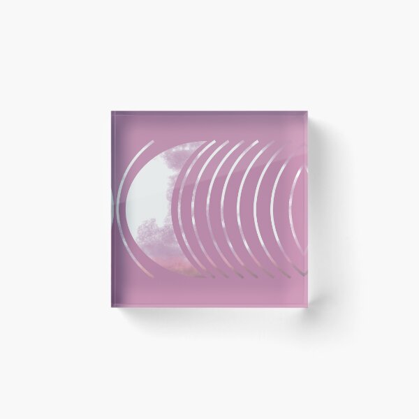 Item preview, Pink Abstract Geometric Moon designed and sold by Mirushy.