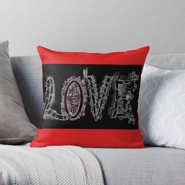 My LOVE-Alphabet art Throw Pillow