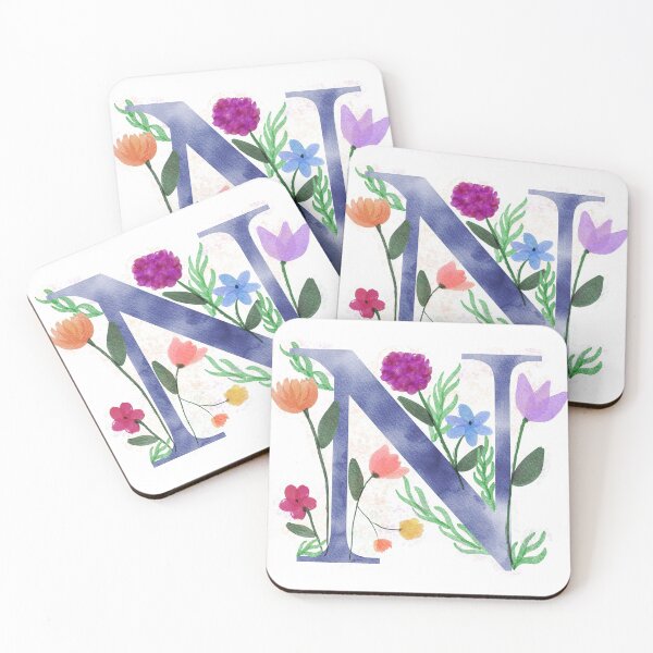 Item preview, N Watercolor Flowers designed and sold by Em0523.