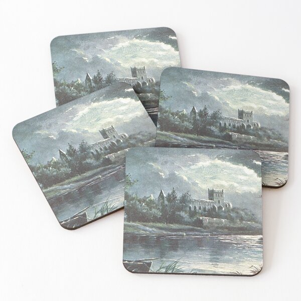 Item preview, Jedburgh Abbey at night | Vintage Illustration designed and sold by yourscotborders.
