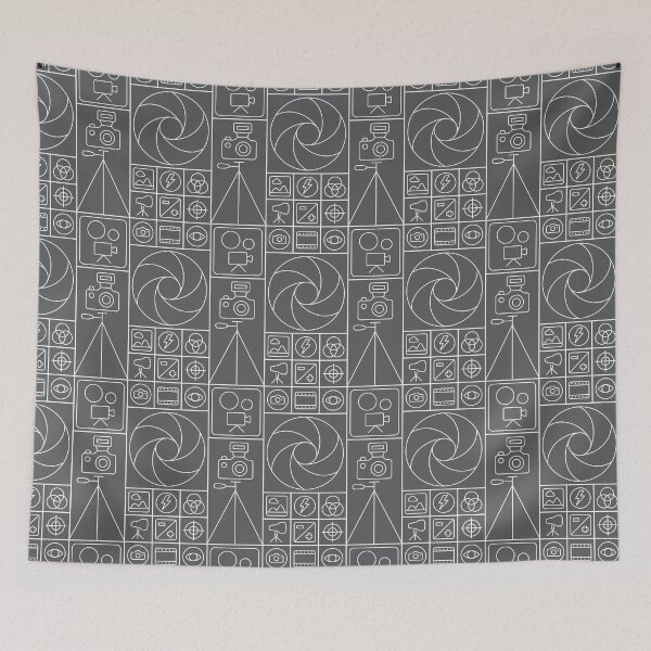 Item preview, Photography Icons Graphic Pattern (Grey) designed and sold by STUDIO-72.