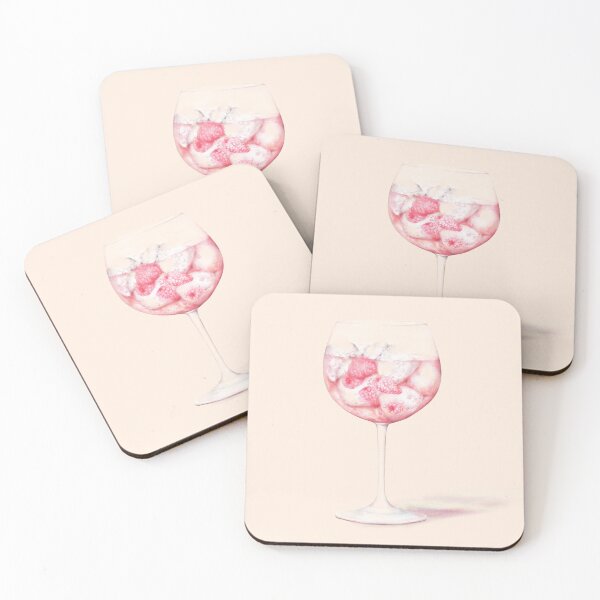 Item preview, Pink Gin Watercolour Illustration designed and sold by AmandaDilworth.