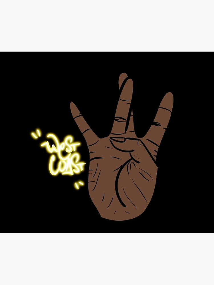 west coast tupac hand sign