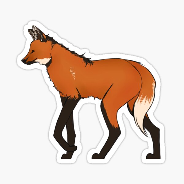 "Maned Wolf" Sticker for Sale by MelChan1003 Redbubble