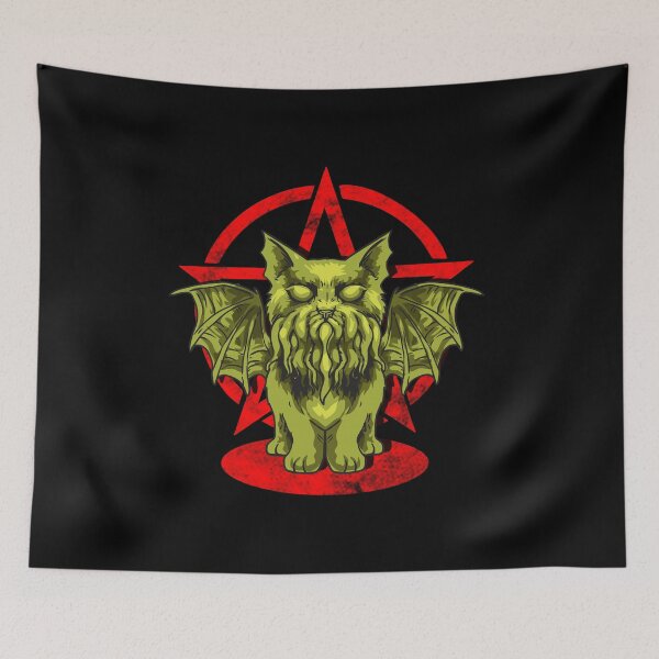 Item preview, Cute & Funny Satanic Cathulhu Kawaii Cat Cthulhu designed and sold by perfectpresents.
