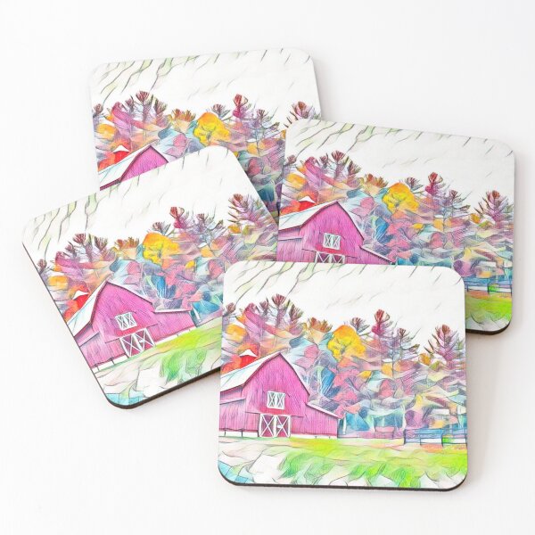 Item preview, Colorful Country Barn Landscape  designed and sold by Cute Designs Shop.