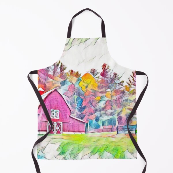 Item preview, Colorful Country Barn Landscape designed and sold by Cute Designs Shop.