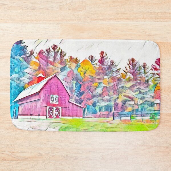 Item preview, Colorful Country Barn Landscape  designed and sold by Cute Designs Shop.