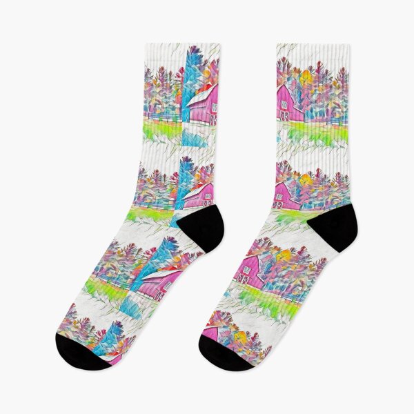 Item preview, Colorful Country Barn Landscape  designed and sold by Cute Designs Shop.